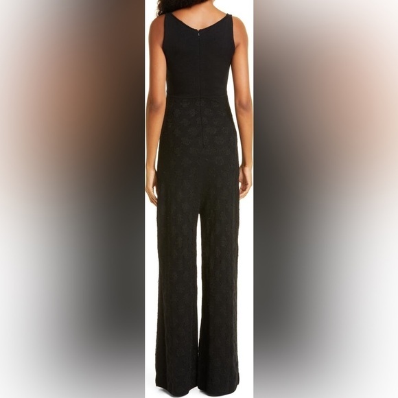 Rebecca Taylor Black Sleeveless Doily Jumpsuit - Picture 5 of 12